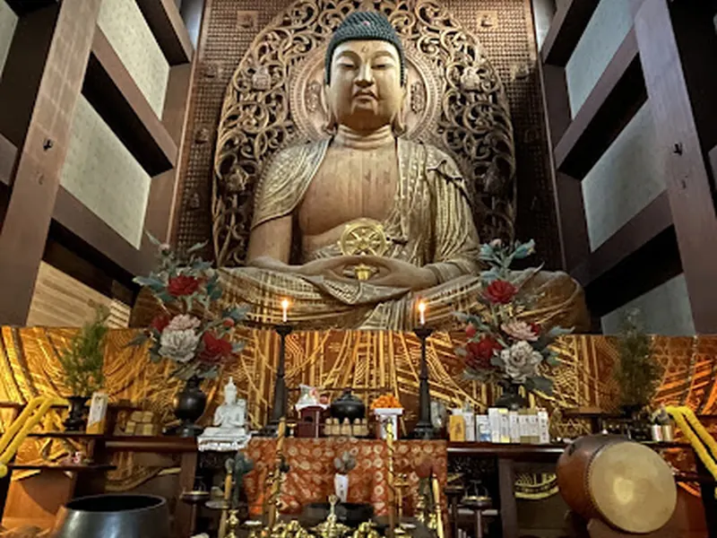 Giant wood buddha